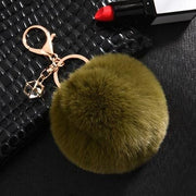 rabbit fur ball keychain, view 14 - MRSLM