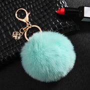 rabbit fur ball keychain, view 15 - MRSLM