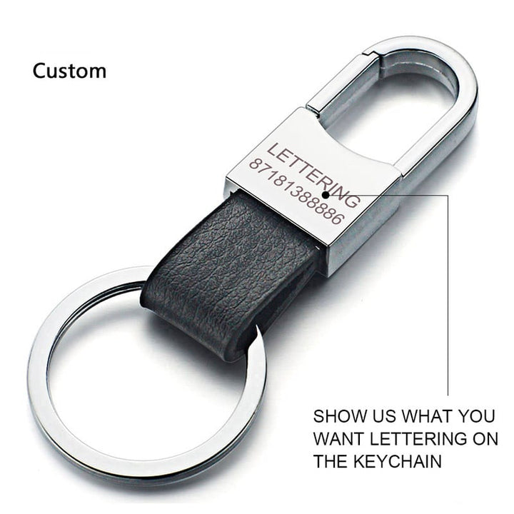 Men's Classic Leather Keychain