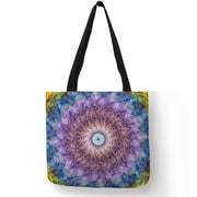 mandala linen shoulder bag, view 5 - MRSLM