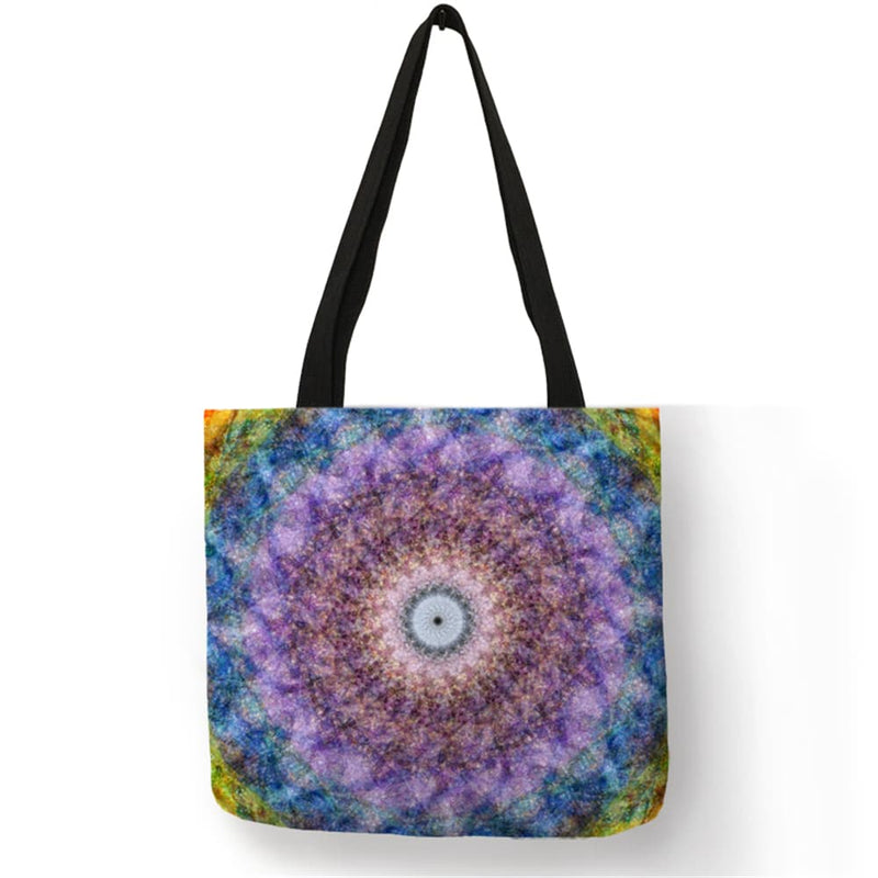 mandala linen shoulder bag, view 5 - MRSLM