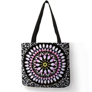 mandala linen shoulder bag, view 12 - MRSLM