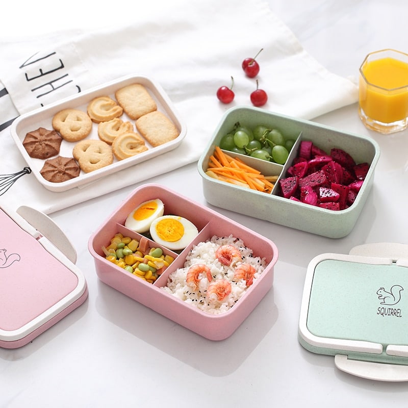 Portable Wheat Straw Lunch Box