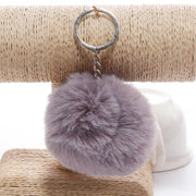faux fur ball keychain, view 16 - MRSLM