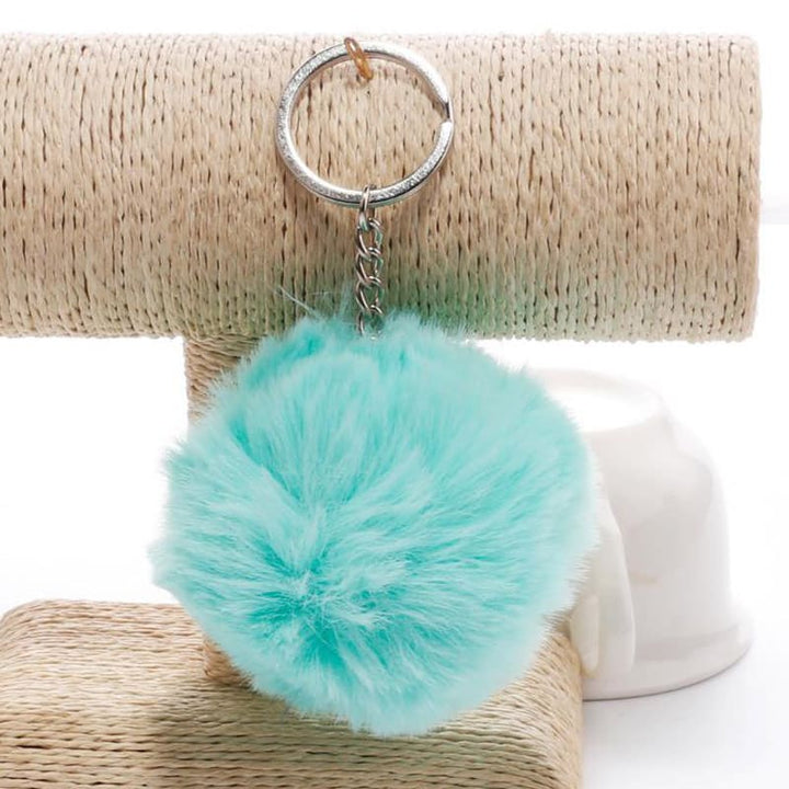 Soft Faux Fur Ball Keychains