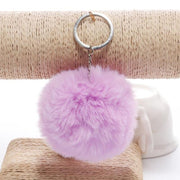 faux fur ball keychain, view 15 - MRSLM