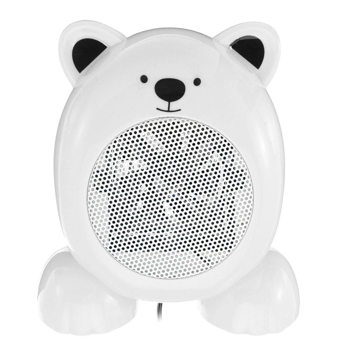 350W Mini Electric Heater Fan Heater Cartoon Bear Shape Handheld Heater Office Home Warmer Fan - MRSLM