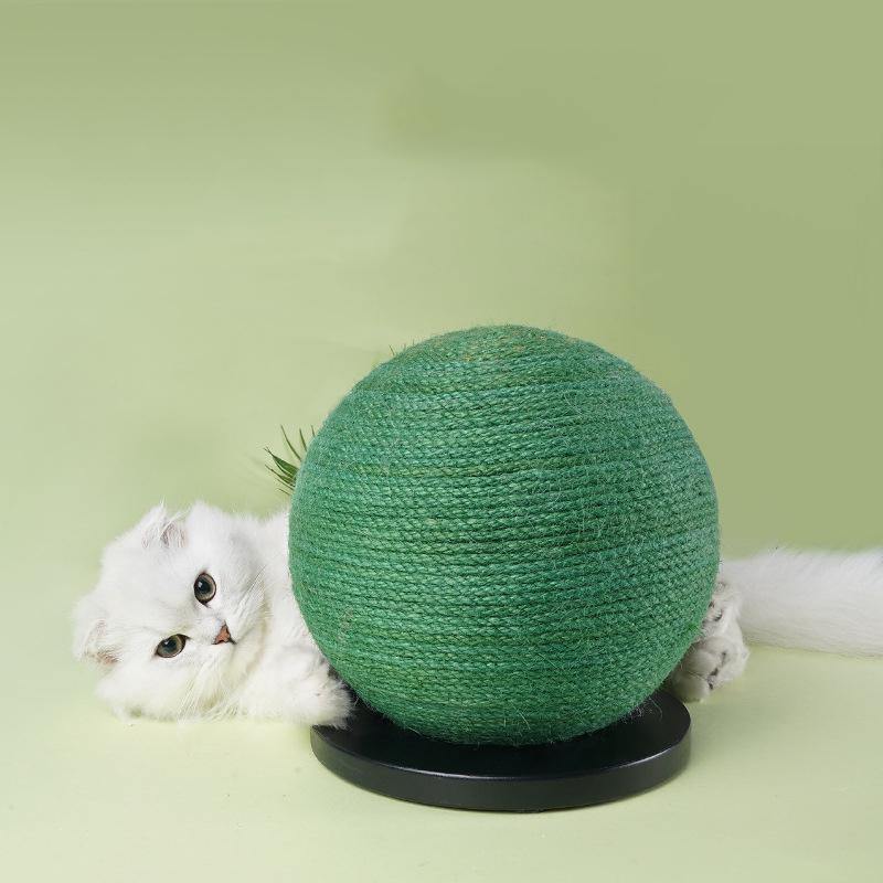 Cat Scratching Ball Board Toy Cactus Shape Scratch Sisal Post - MRSLM