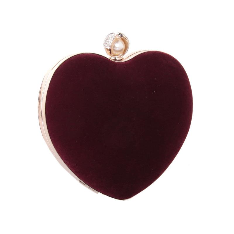 Heart-shaped Dinner Bag With Diamond Pearls - MRSLM