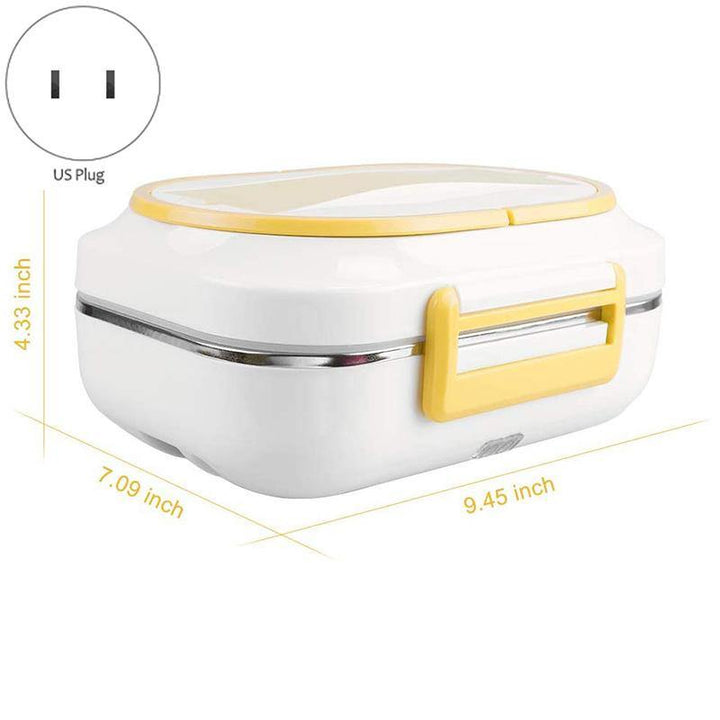 Three-compartment Heated Lunch Box Electric Heating Lunch Box Food Heater for Car Office - MRSLM