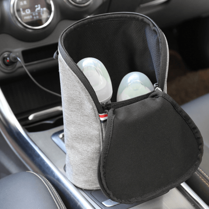 Car USB Baby Bottle Warmer Portable Travel Breast Milk Warmer (Grey) - MRSLM