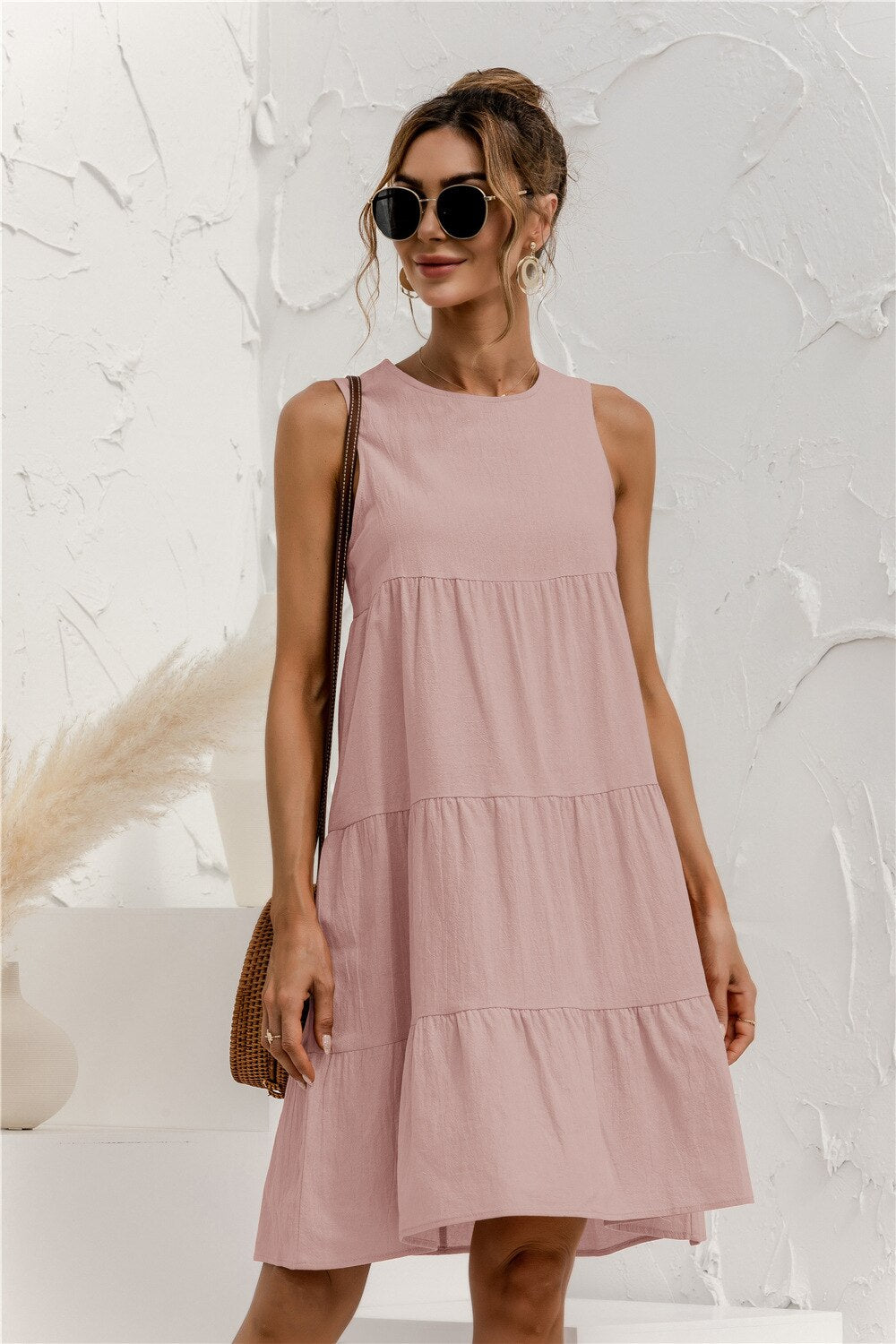 Women's Summer Sleeveless O-Neck Dress