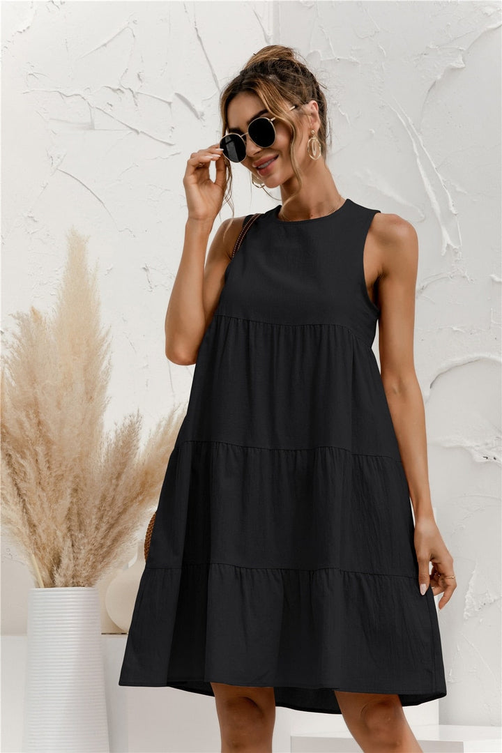 Women's Summer Sleeveless O-Neck Dress