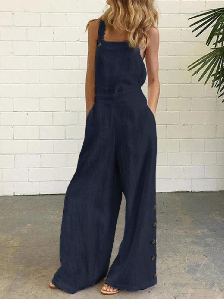 Stylish Women's Jumpsuit with Side Pockets - Perfect for Everyday Wear - MRSLM