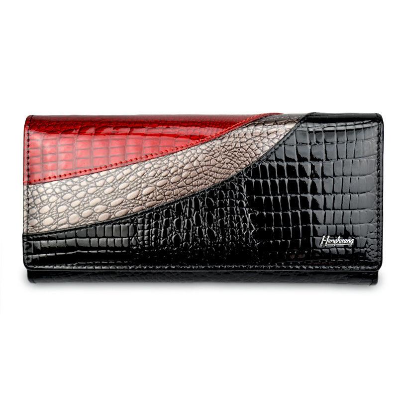 Cowhide patent leather wallet, view 2 - MRSLM