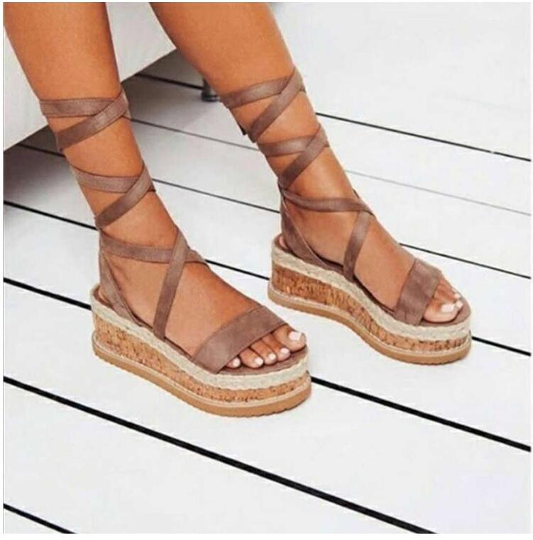 Women's strappy platform sandals - MRSLM