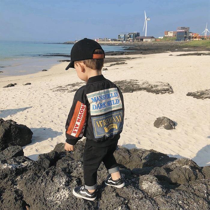Boys Coat Children's PU Jacket Fashion Kid Outwear Casual Motorcycle Jacket Leather Kids Coat Black - MRSLM