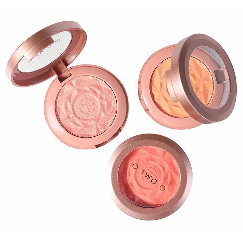 6 Colors Rose Makeup Face Blush Brighten Face Fine Powder Peach Blush Long-Lasting - MRSLM