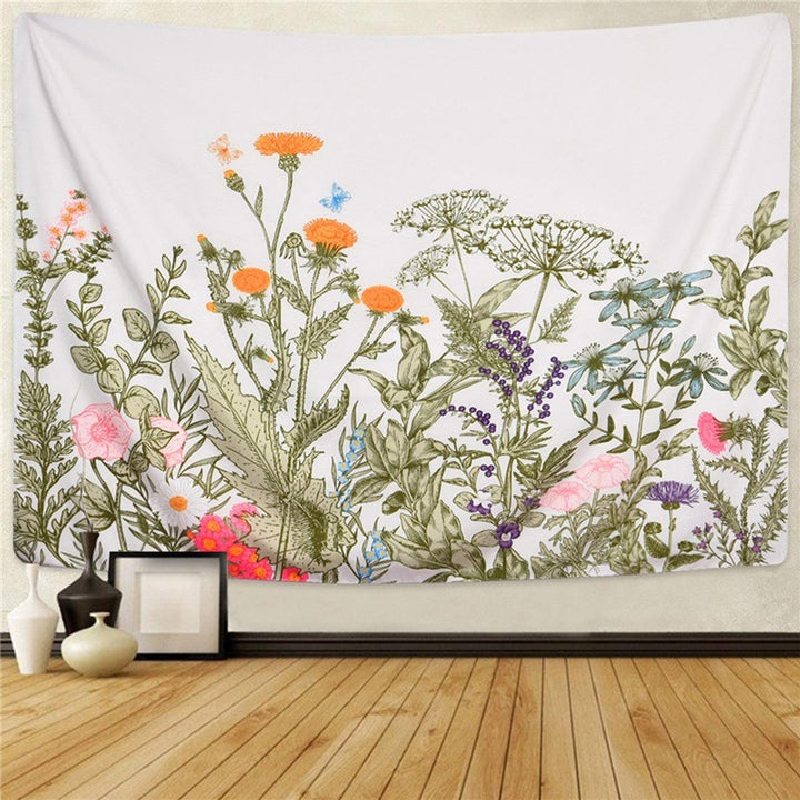 Floral Tapestry Wall Hanging Background Wall Cloth Fabric Decoration Living Room Bedroom Office Tapestry - MRSLM