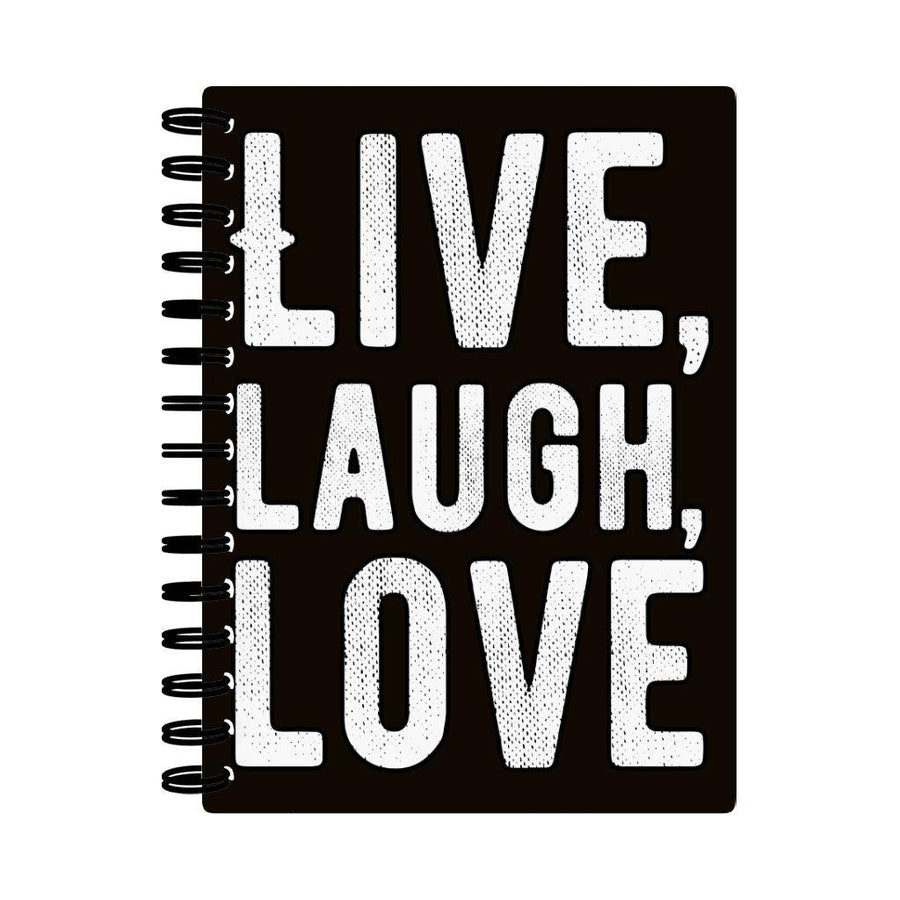 Live Laugh Love Spiral Notebook - Trendy Notebook - Cool Notebook - MRSLM