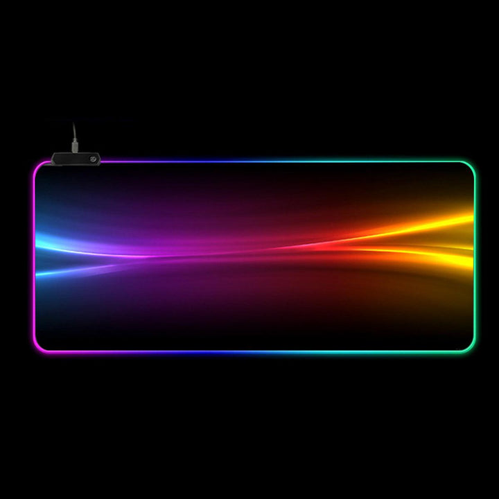 Large RGB Mouse Pad Gaming Keyboard Pad Non-slip Rubber Desktop Table Protective Mat for Home Office (S) - MRSLM