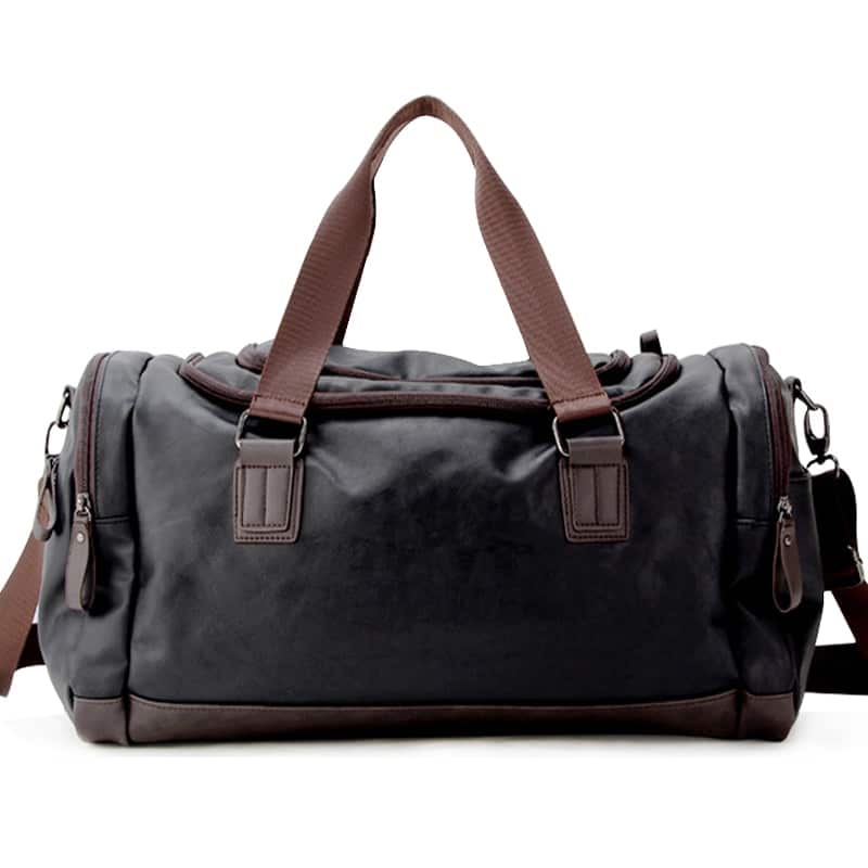 Casual Leather Travel Duffel Bag