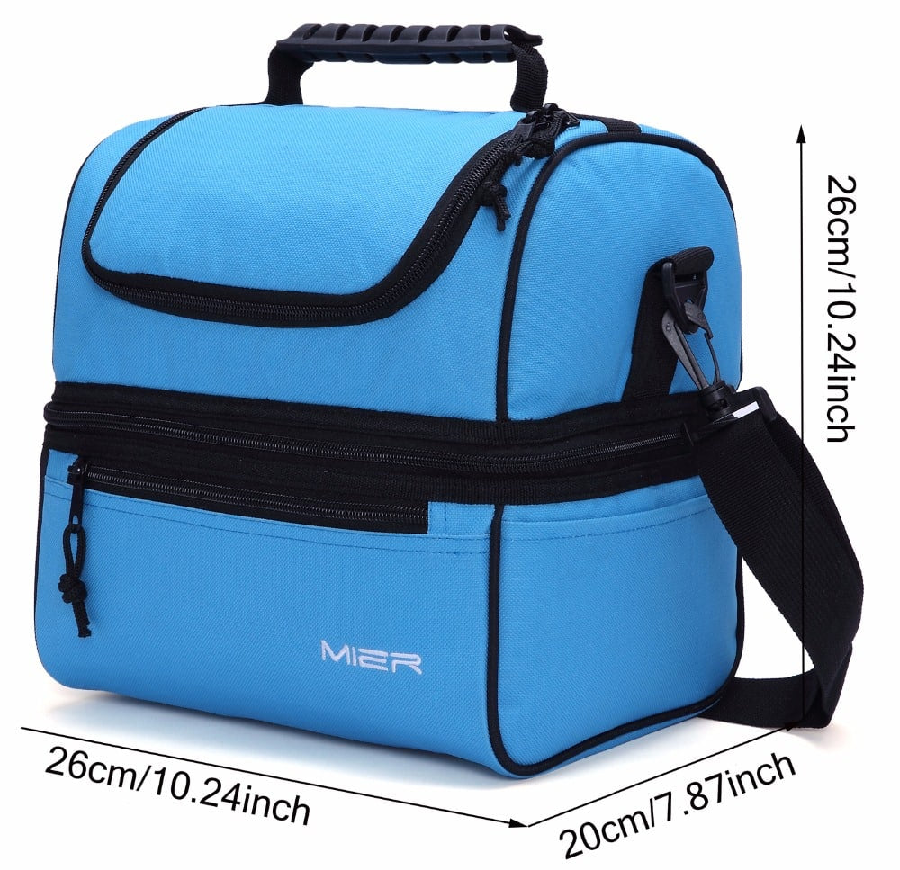 Double Large Insulated Lunch Bag