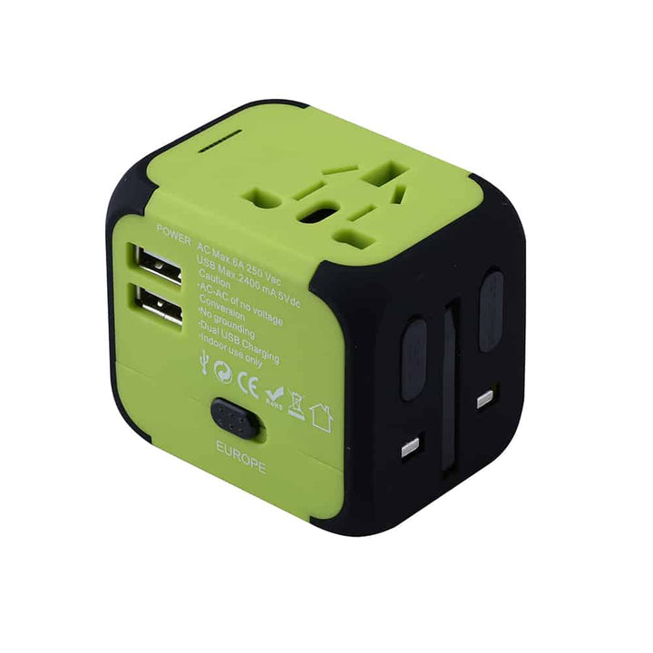 Universal Travel Plug Adapter with Dual USB