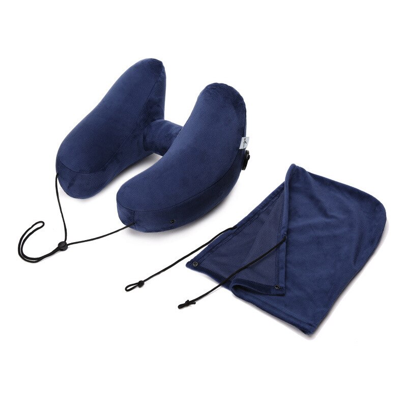 H-shaped inflatable travel pillow, view 2 - MRSLM