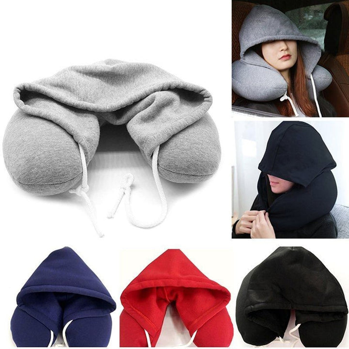 Travel Pillow with Hood