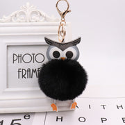 fur pompom owl keychain, view 11 - MRSLM