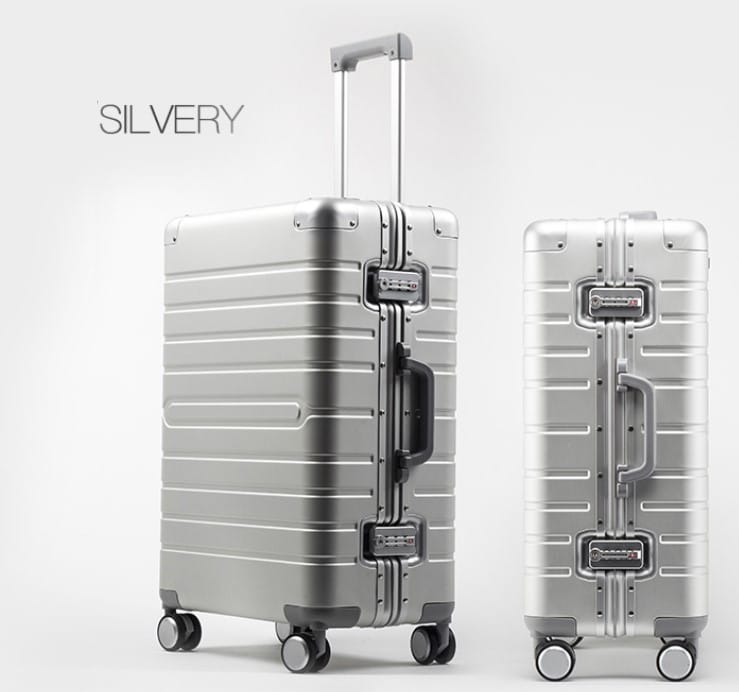 Wheeled Aluminum Travel Suitcase