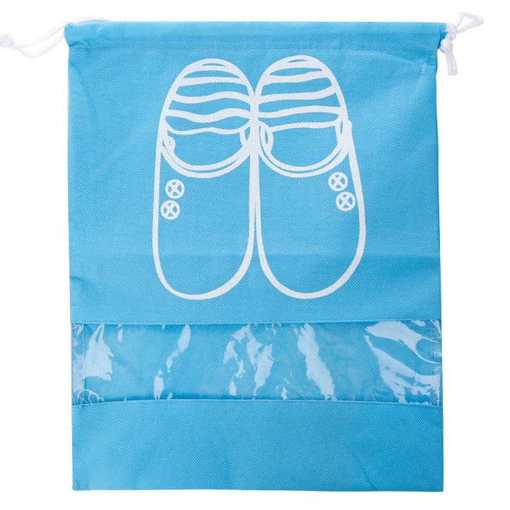 Fashion Portable Sneakers Print Travel Shoes Storage Bag with Strings