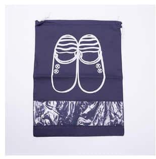 Fashion Portable Sneakers Print Travel Shoes Storage Bag with Strings