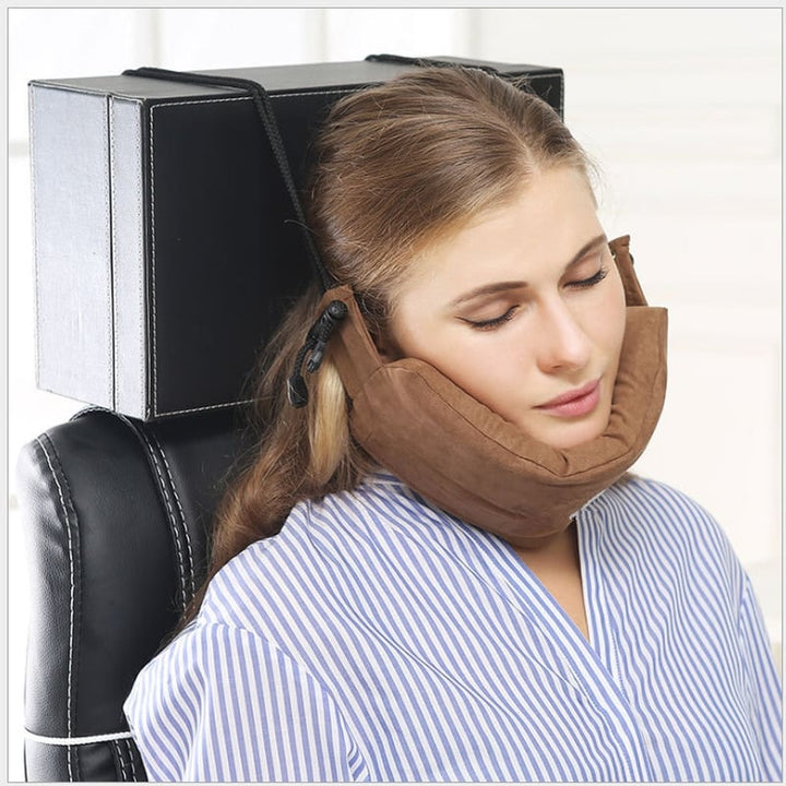 Inflatable Memory Foam Travel Pillow