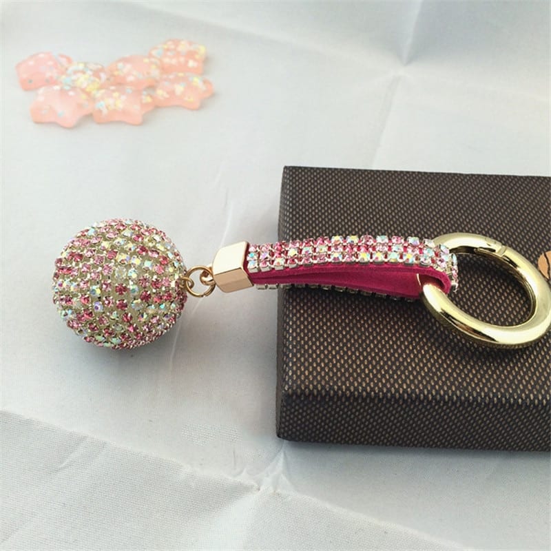 glitter rhinestone keychain, view 24 - MRSLM