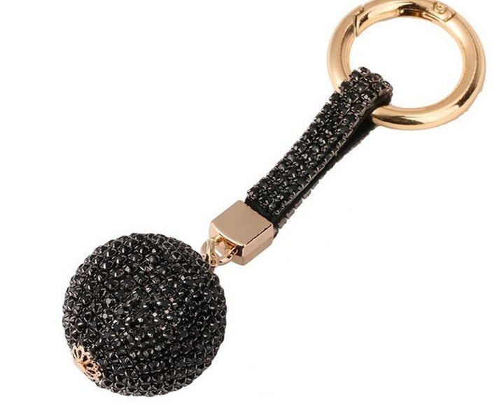 Glitter Keychain with Rhinestones