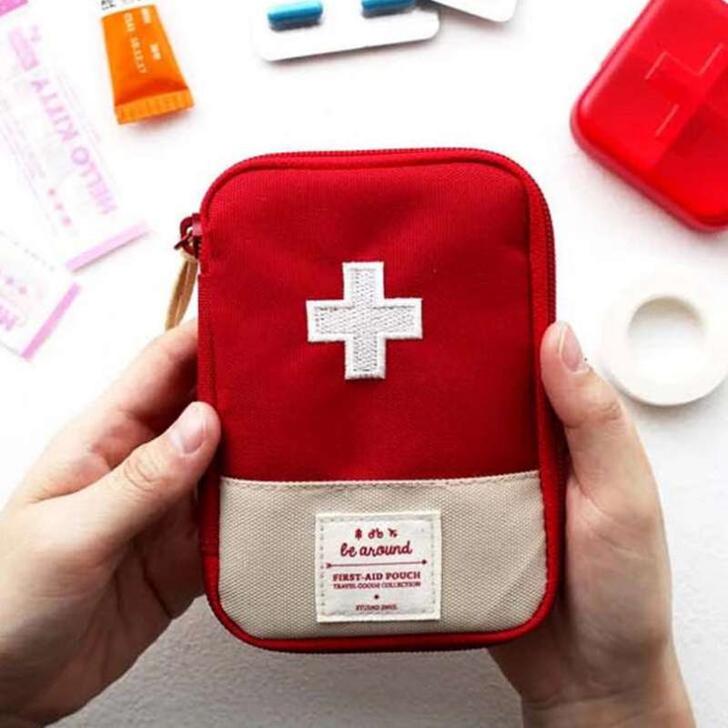 Portable Useful Cross Print First Aid Travel Bag
