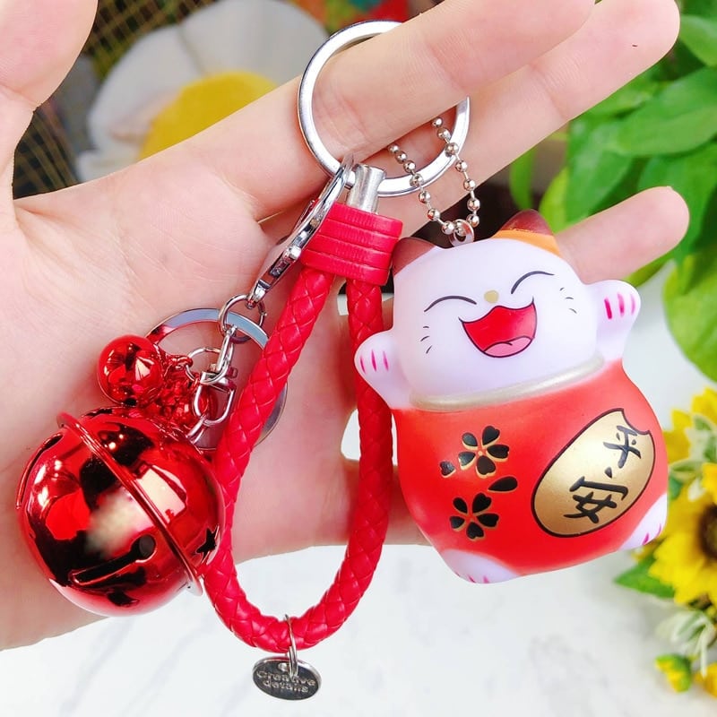 Cartoon Lucky Cat Key Chain