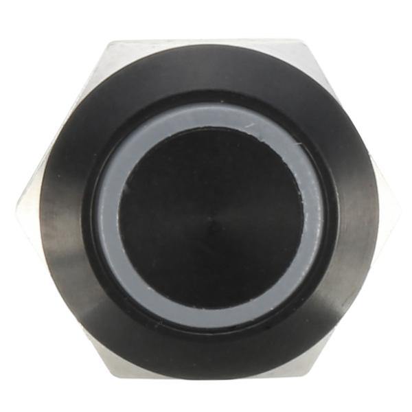 12v 4 Pin 12mm Led Light Metal Push Button Momentary Switch Waterproof Black - MRSLM
