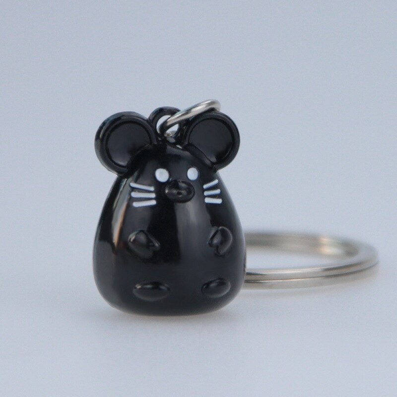 Chunky Mouse Shaped Metal Keychain for Women