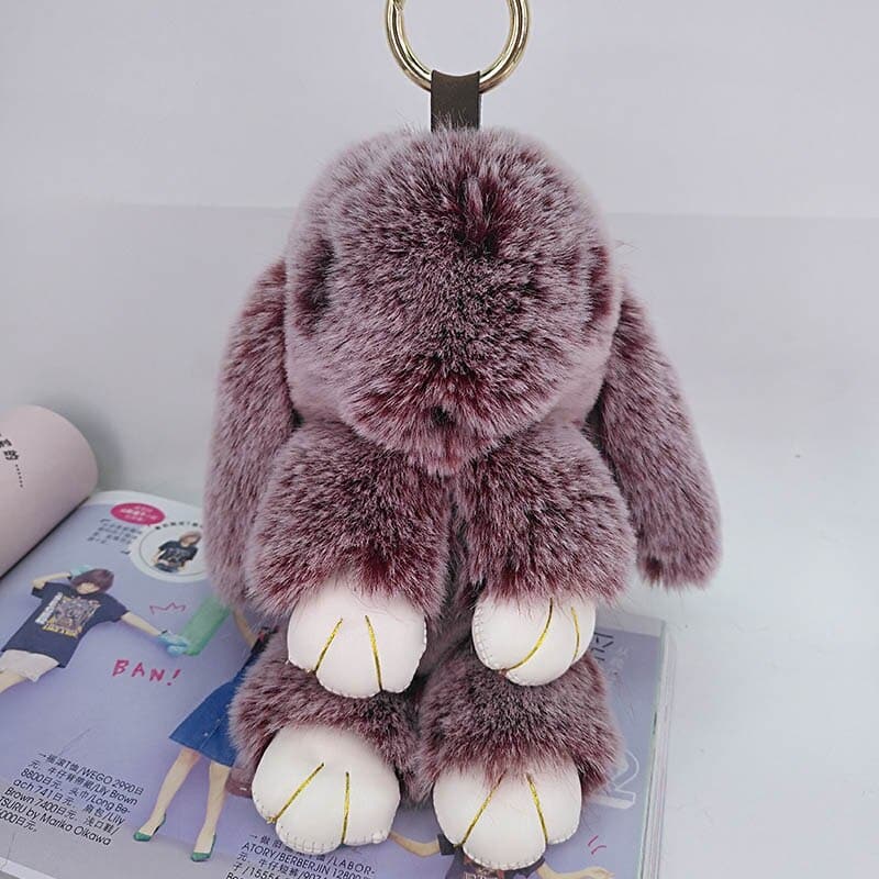 Large Fluffy Rabbit Key Ring