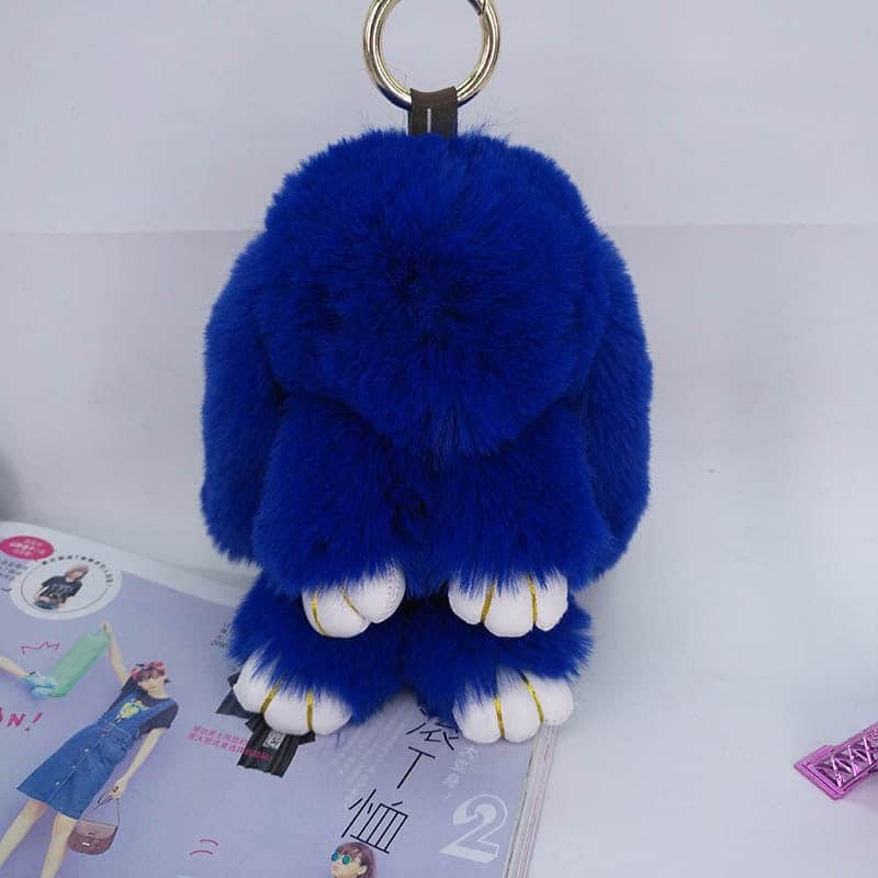 Large Fluffy Rabbit Key Ring