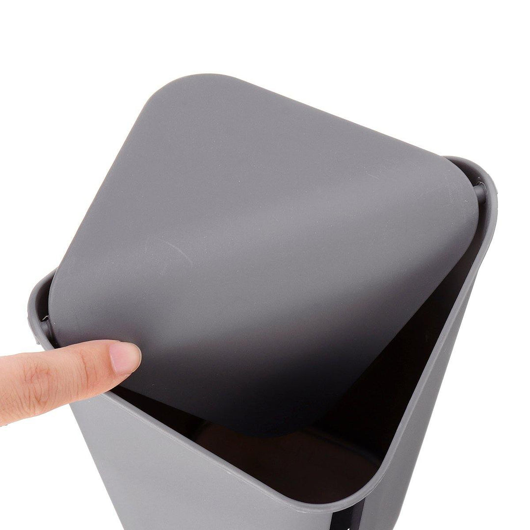 Mini Small Waste Bin Desktop Garbage Basket Table Home Office Trash Can with Lid - MRSLM