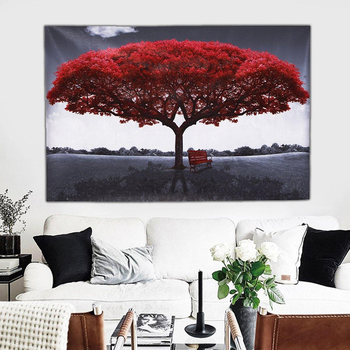 Large Red Tree Canvas Modern Home Wall Decor Art Paintings Picture Print No Frame Home Decorations - MRSLM