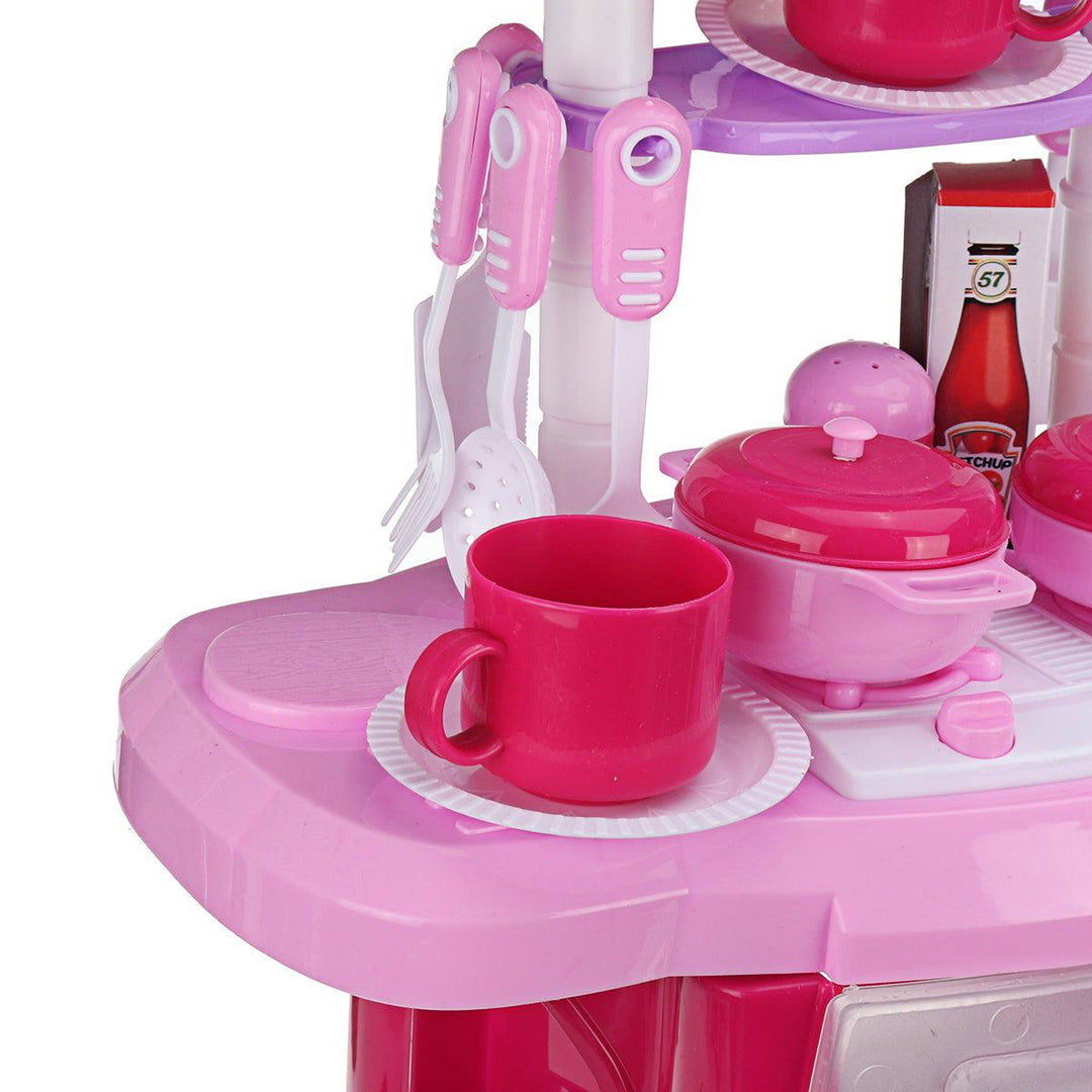 Kid Children Kitchen Pretend Play Cooking Set Toys Toddlers Home Dinner Cookware - MRSLM