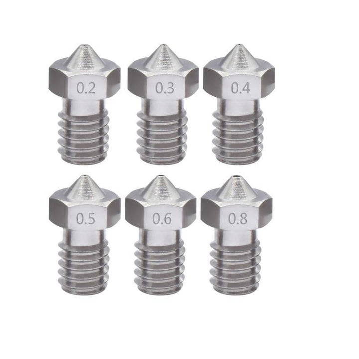 TWO TREES® Stainless Steel Nozzle 0.2/0.3/0.4/0.5/0.6/0.8mm V6 Nozzle M6 Thread for 3D Printer - MRSLM