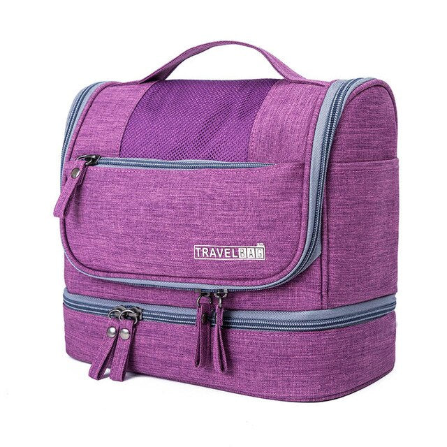 Waterproof Colorful Oxford Hanging Travel Toiletry Bag