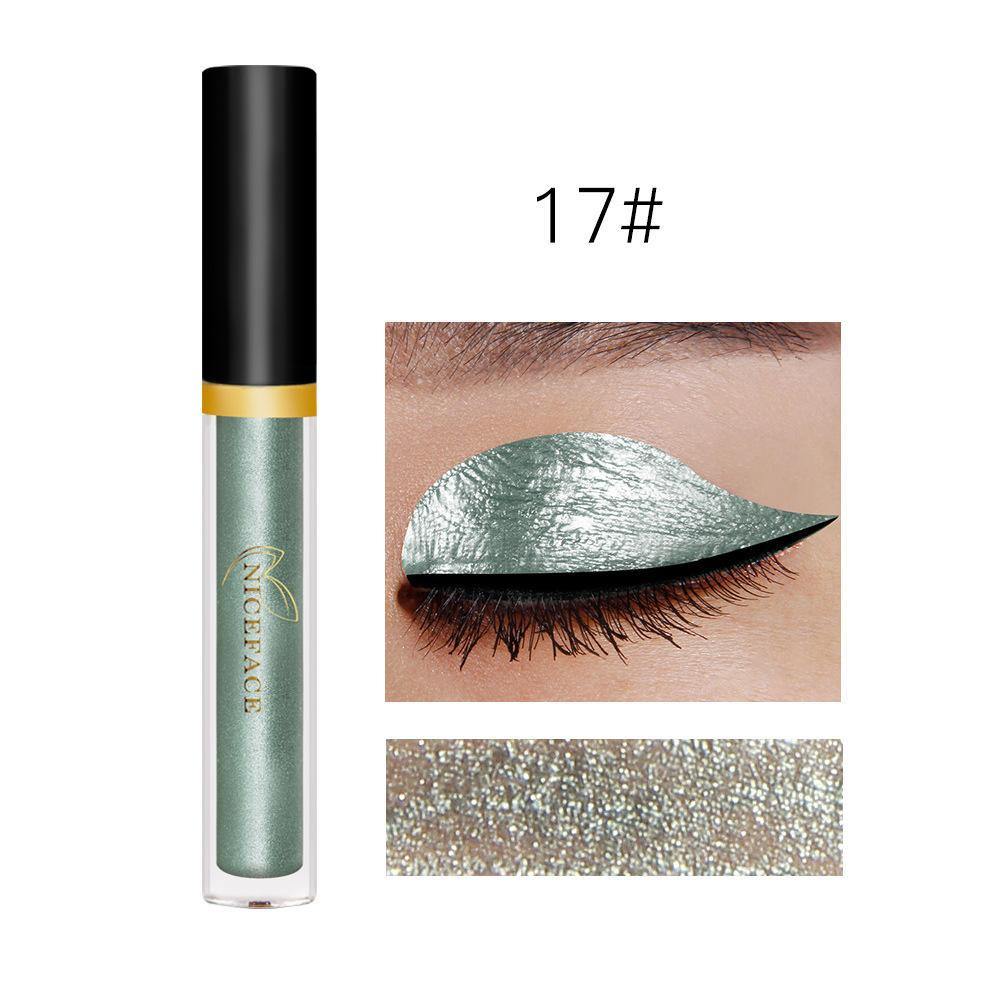 17 Colors Liquid Eye Shadow Diamond Shimmer Glitter Eye Highlighter Makeup Long-Lasting - MRSLM