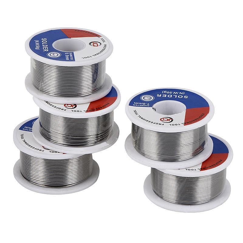 JCD 50G Solder Wire 60/40 FLUX 2.0% 0.6/0.8/1.0/1.2/1.5MM Tin Lead Tin Wire Melt Rosin Core Solder Soldering Wire Roll - MRSLM